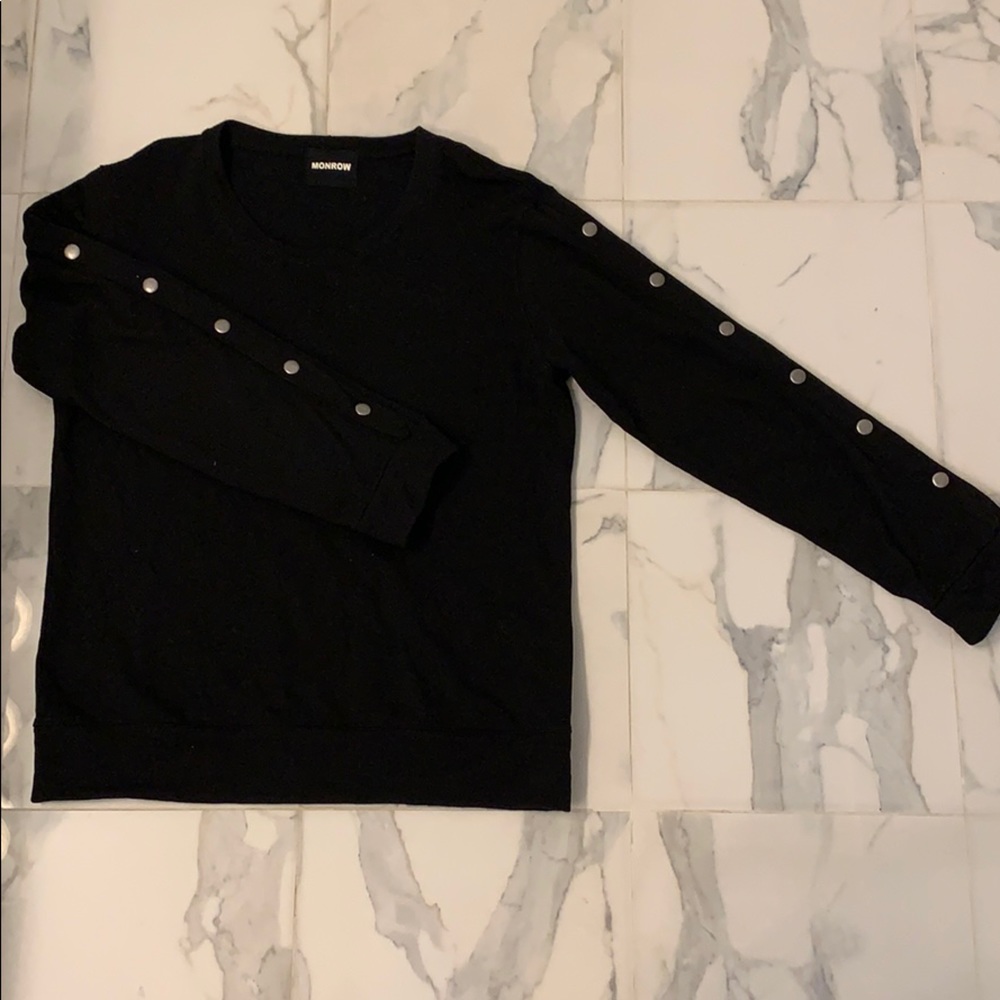 Monrow super soft black sweatshirt